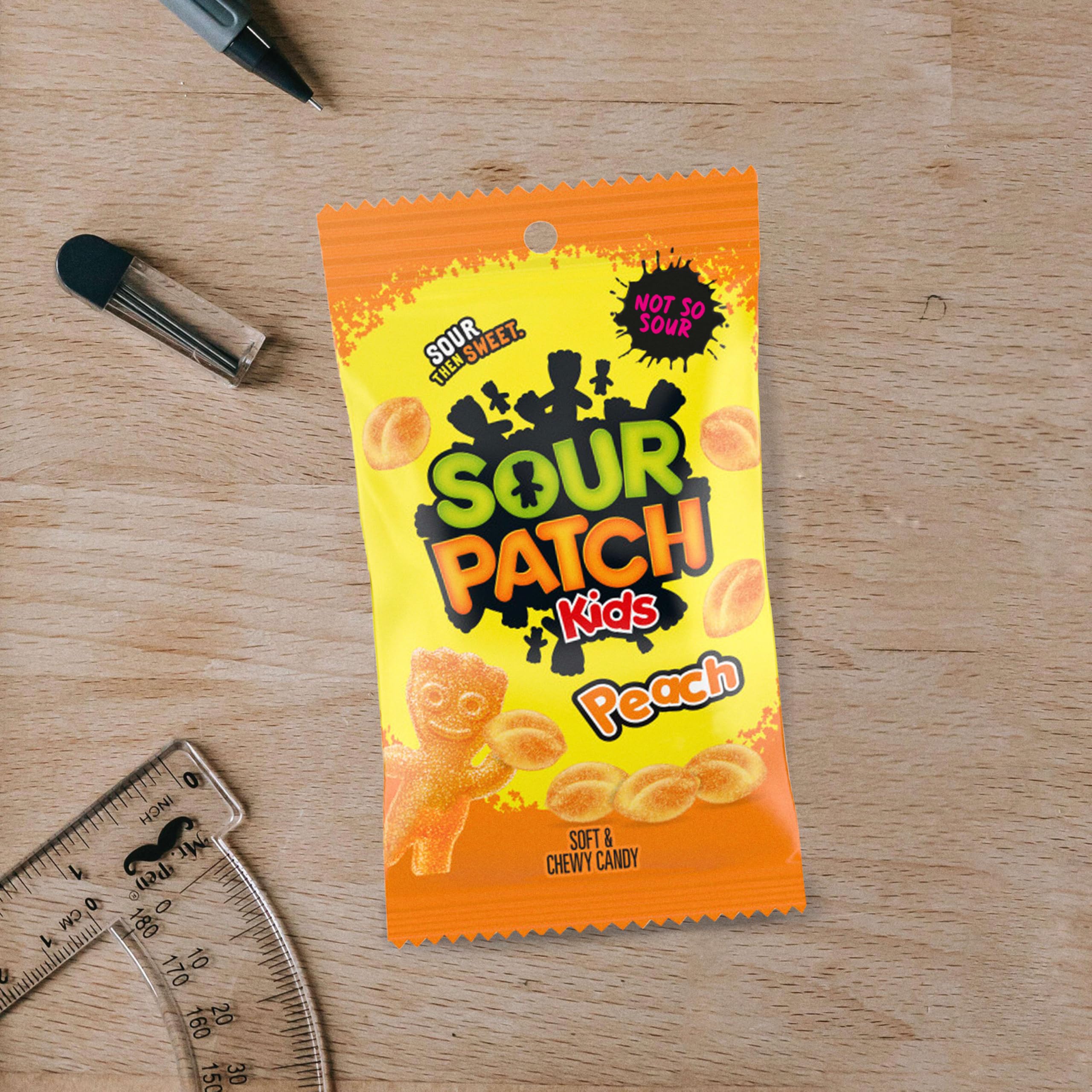 SOUR PATCH KIDS Peach Soft & Chewy Gummy Candy, Bulk Candy, 12-8.07 oz Bags - Image 10