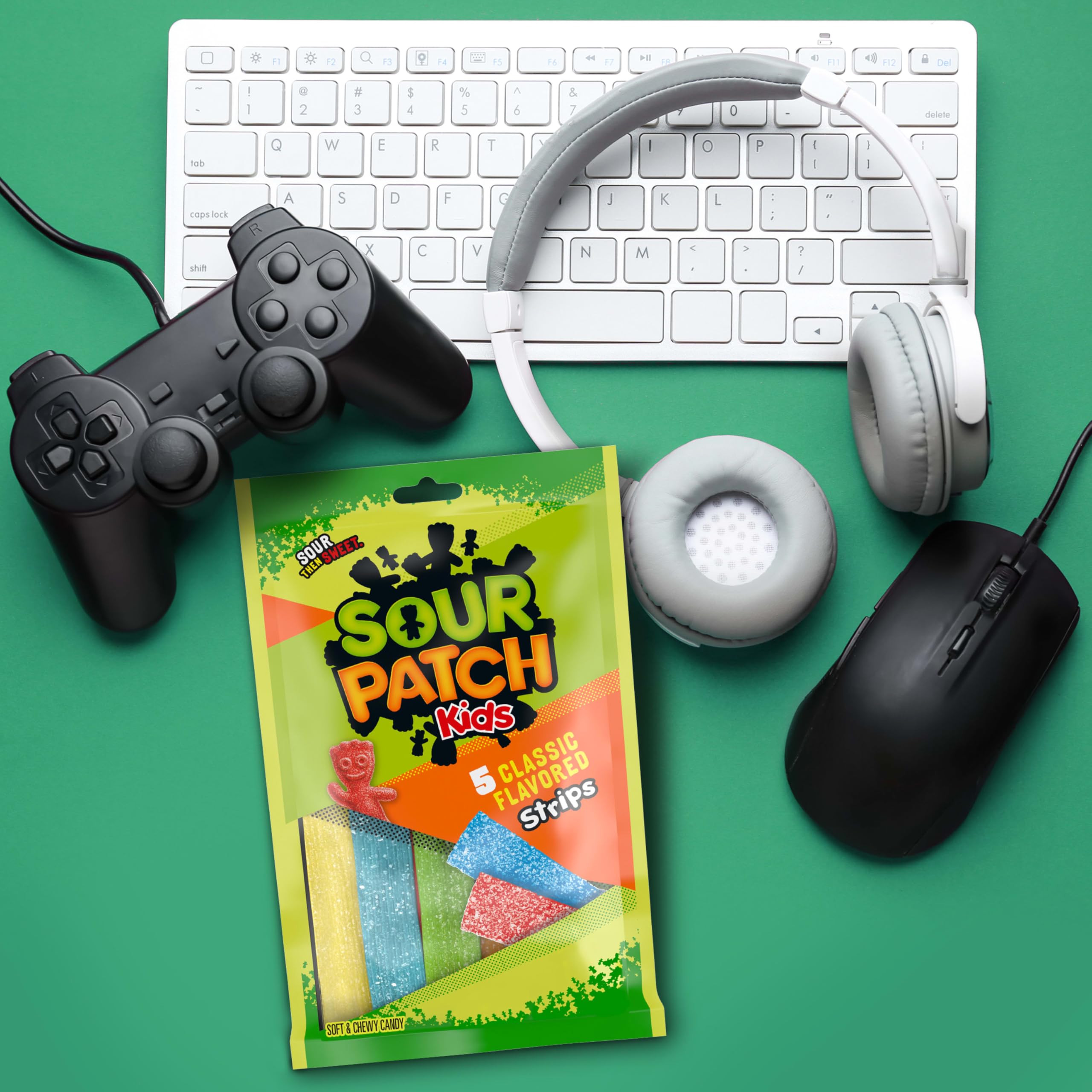 SOUR PATCH KIDS Soft & Chewy Candy Strips, Bulk Candy, 12-3.5 oz Bags - Image 6