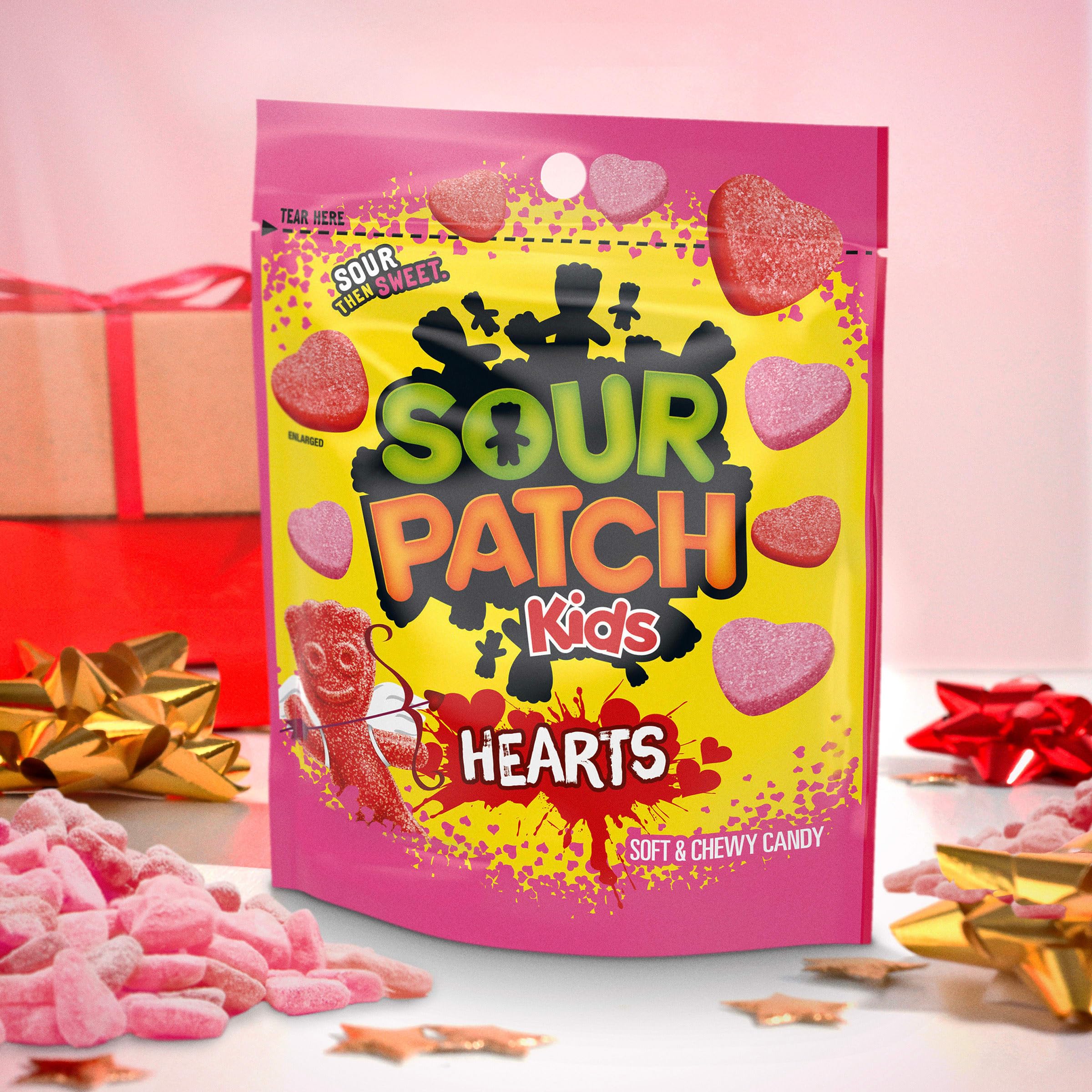 SOUR PATCH KIDS Soft & Chewy Valentines Day Candy Hearts, 10 oz - Image 5