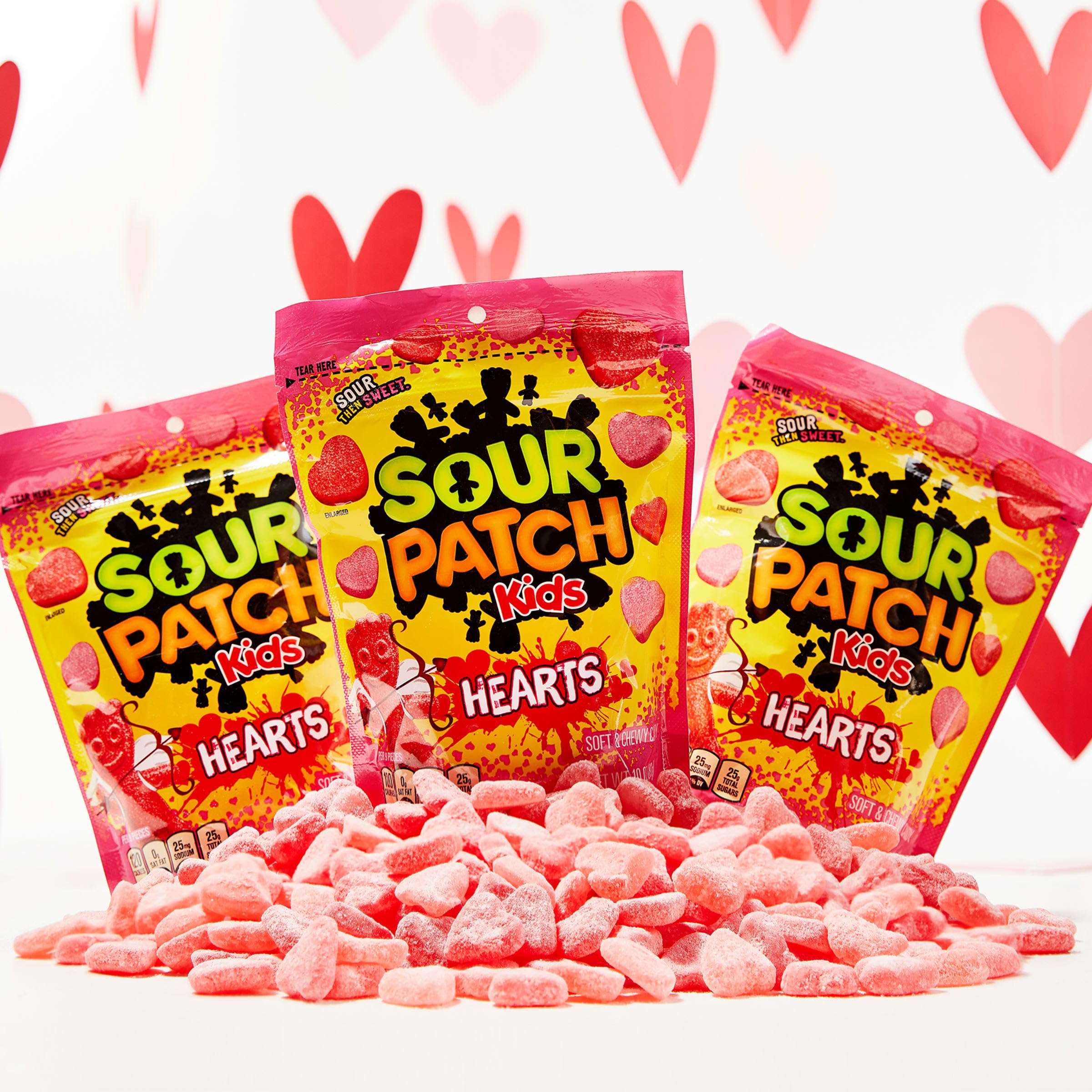 SOUR PATCH KIDS Soft & Chewy Valentines Day Candy Hearts, 10 oz - Image 8