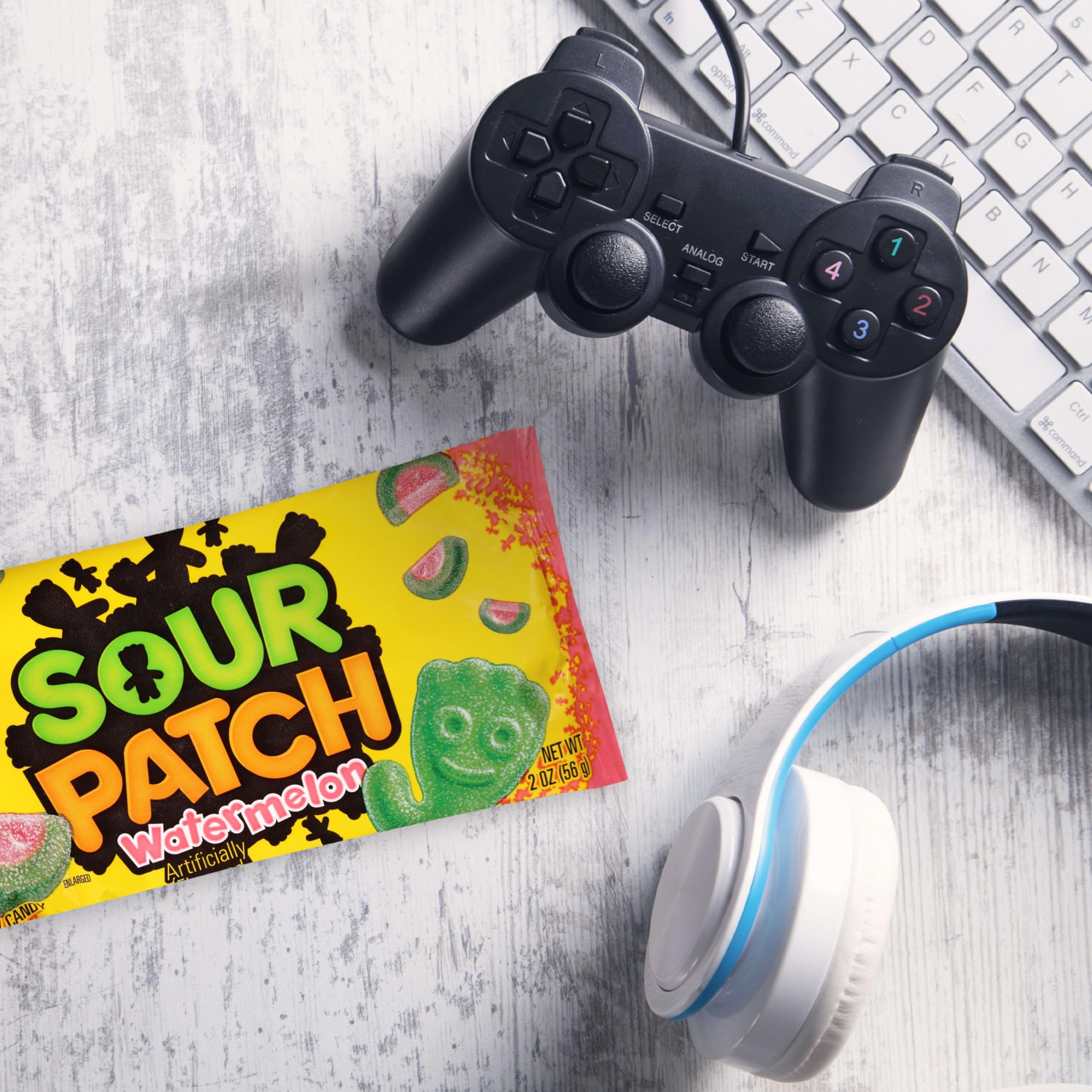 SOUR PATCH KIDS Watermelon Soft & Chewy Gummy Candy, Bulk Candy, 24 - 2 oz Bags - Image 6