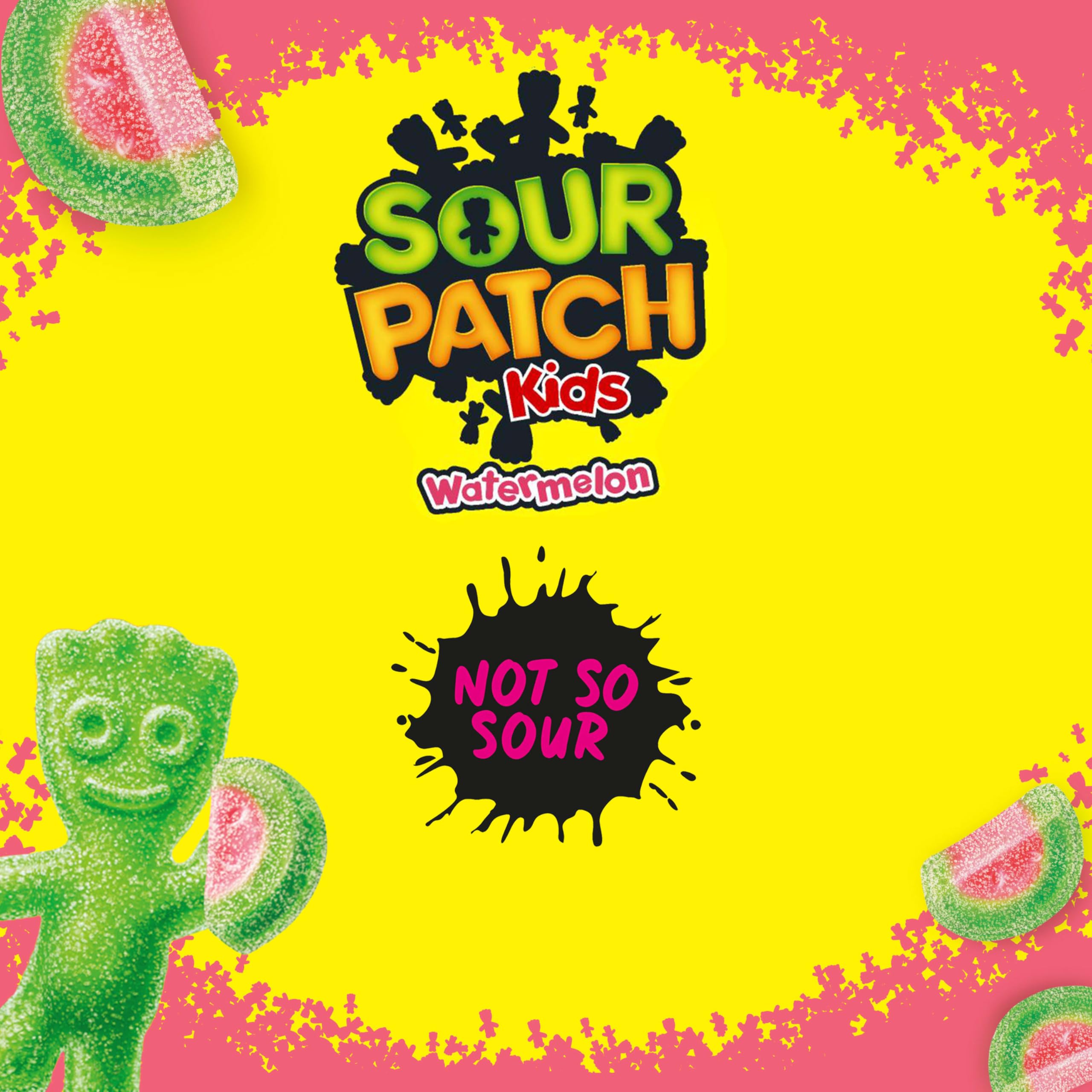 SOUR PATCH KIDS Watermelon Soft & Chewy Gummy Candy, Bulk Candy, 12-3.6 oz Bags - Image 7